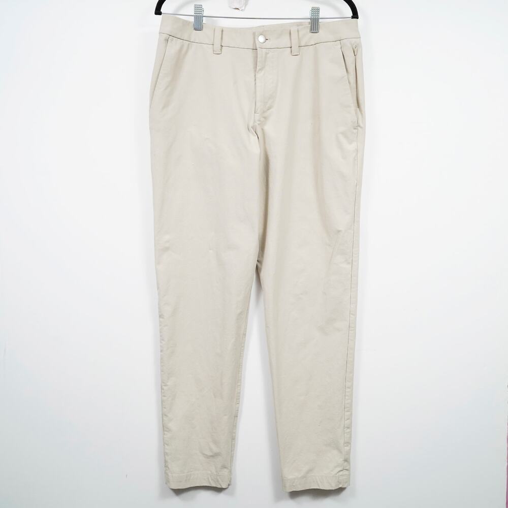 Lululemon Commission Slim Pants Mens 32x29 Khaki Stretch Chino Casual